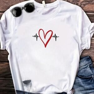 HEART BEAT Graphic T Shirt